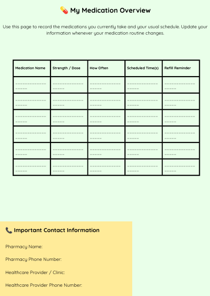 Medication Tracker for adults aged 50 and above