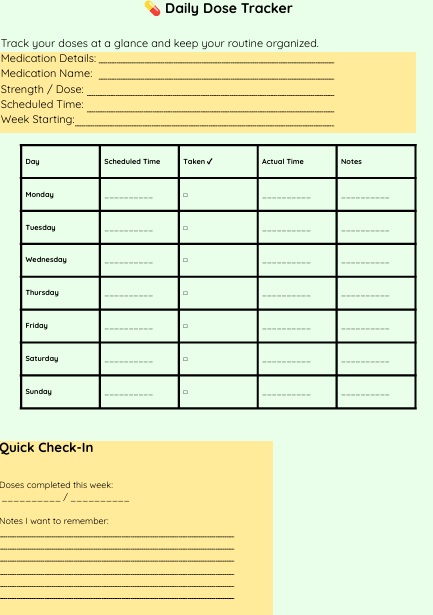 Medication Tracker for adults aged 50 and above