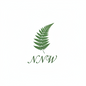 A green fern leaf graphic above the dark green cursive initials 'NWW' on a plain white background.